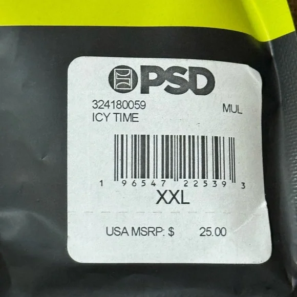 PSD Aqua Rose & Gold Chain Boxer Briefs with Black Base - Picture 5 of 5